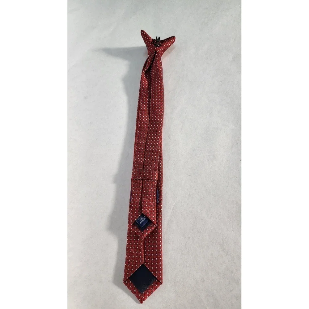 Stafford Red Tie Clip On Polka Dot Kids Formal Occasion
